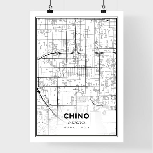 Chino California - Premium City Map Poster