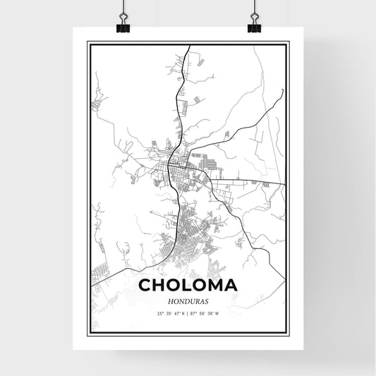 Choloma Honduras - Premium City Map Poster