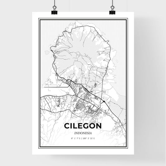 Cilegon Indonesia - Premium City Map Poster