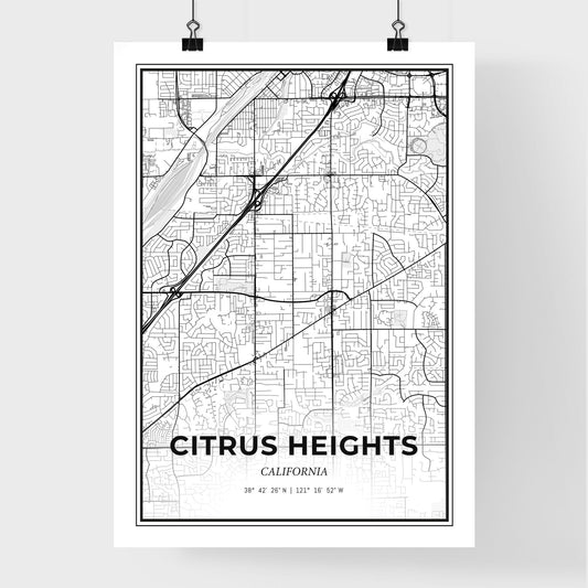 Citrus Heights California - Premium City Map Poster
