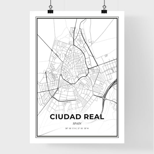 Ciudad Real Spain - Premium City Map Poster