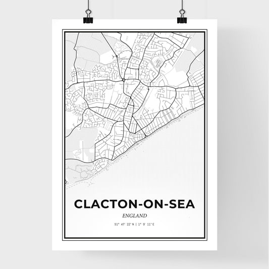 Clacton-on-Sea England - Premium City Map Poster
