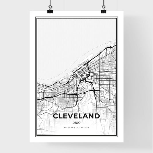 Cleveland Ohio - Premium City Map Poster