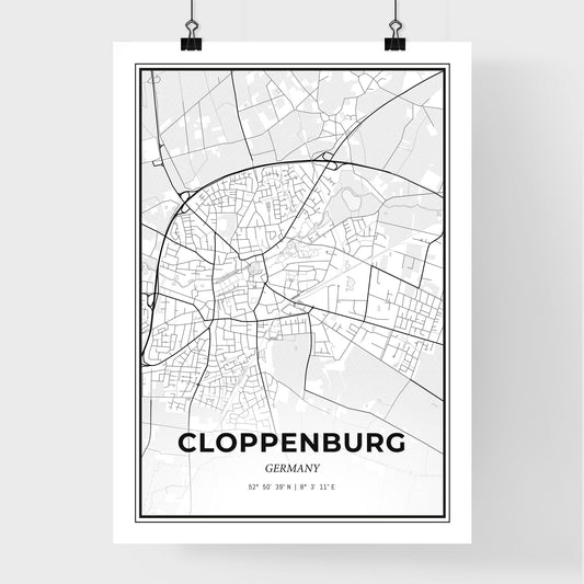 Cloppenburg Germany - Premium City Map Poster