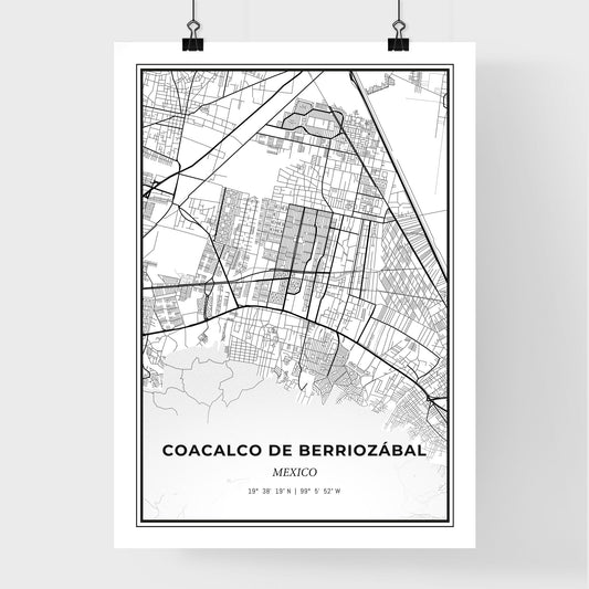 Coacalco de Berriozábal Mexico - Premium City Map Poster