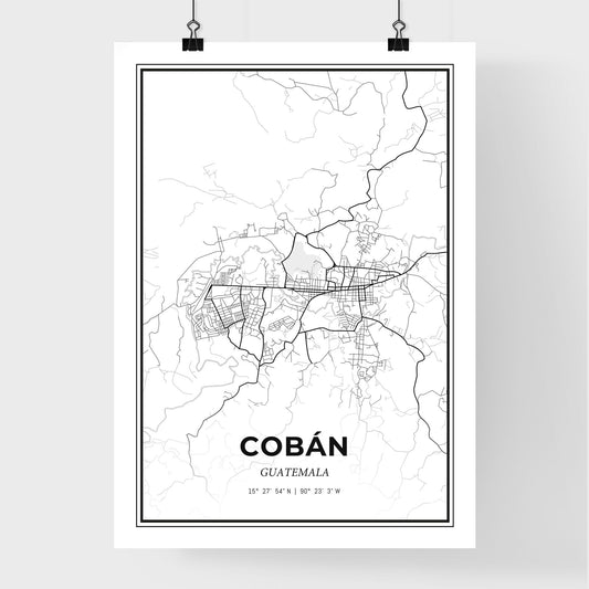 Cobán Guatemala - Premium City Map Poster