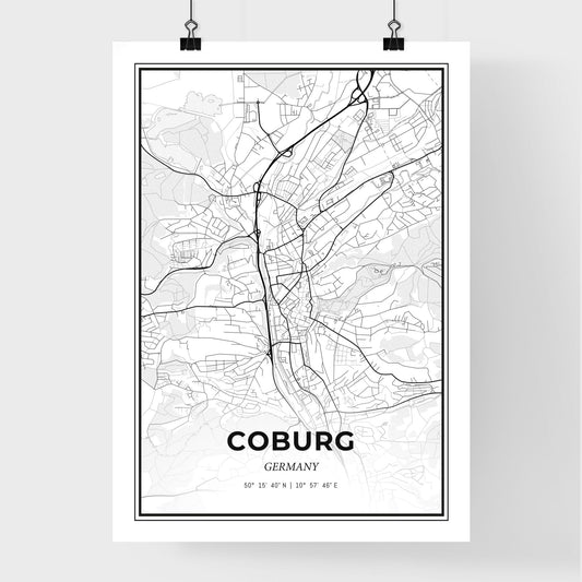 Coburg Germany - Premium City Map Poster