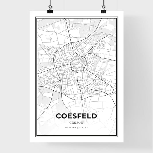 Coesfeld Germany - Premium City Map Poster