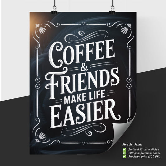 Coffee and Friends: The Essential Ingredients for an Easier Life Together.