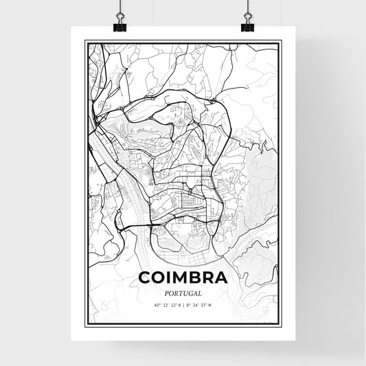 Coimbra Portugal - Premium City Map Poster