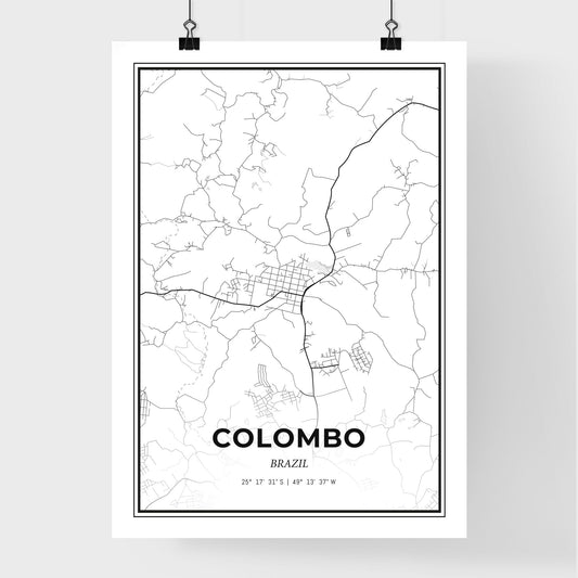 Colombo Brazil - Premium City Map Poster
