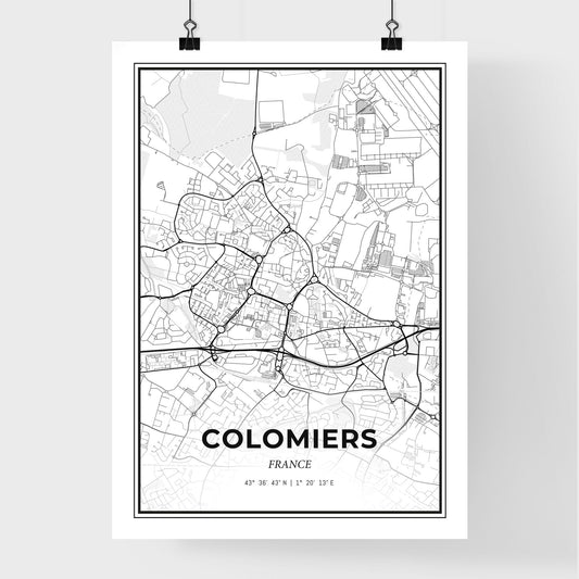 Colomiers France - Premium City Map Poster