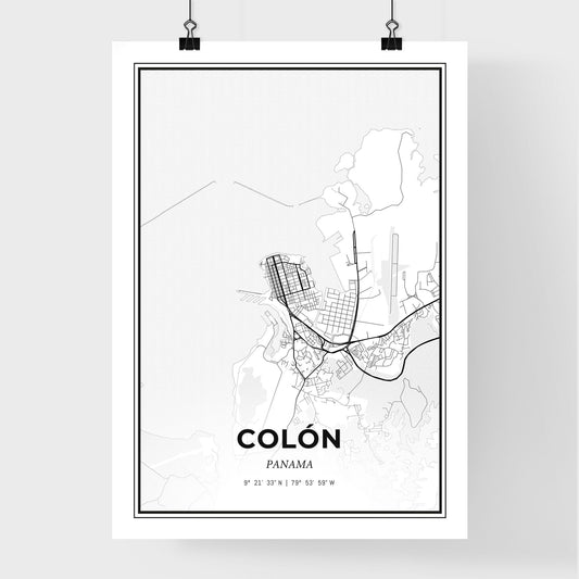 Colón Panama - Premium City Map Poster