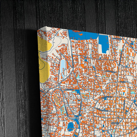 Αχαρνες Greece Colorful City Map Canvas Print Detail