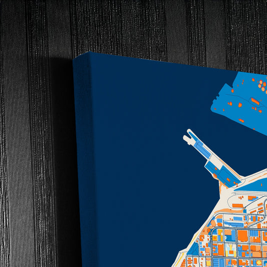 Anchorage Alaska Colorful City Map Canvas Print Detail