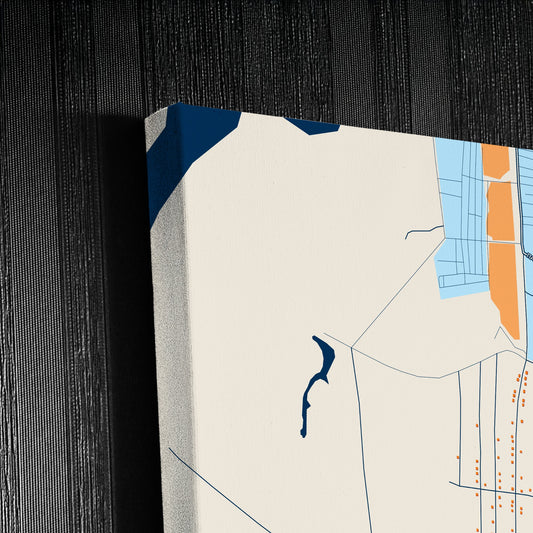 Анжеро-Судженск Russia Colorful City Map Canvas Print Detail