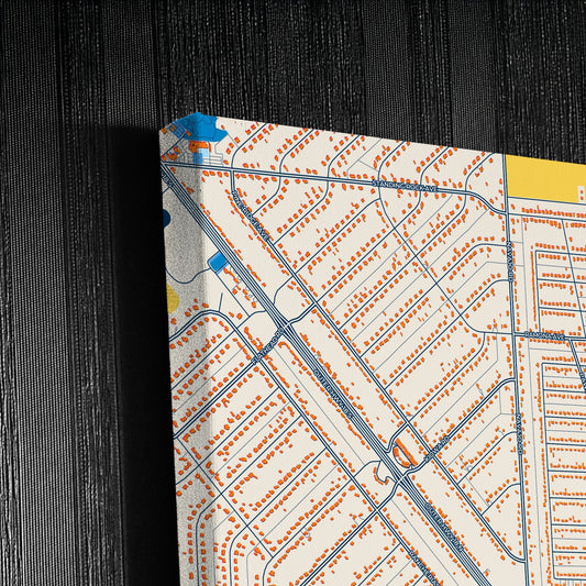 Apple Valley California Colorful City Map Canvas Print Detail
