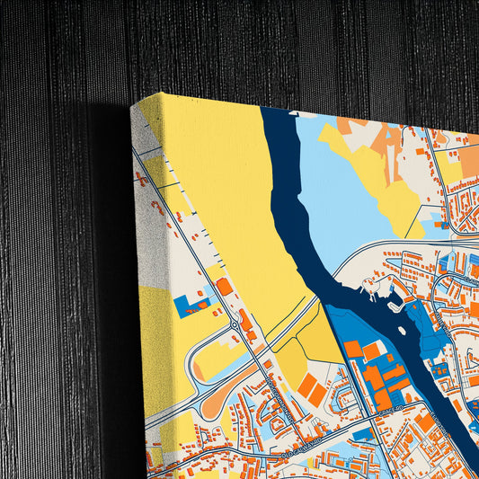 Athlone Ireland Colorful City Map Canvas Print Detail