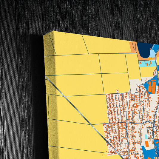 Бачка Топола Serbia Colorful City Map Canvas Print Detail