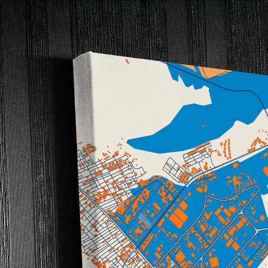 Batna Algeria Colorful City Map Canvas Print Detail