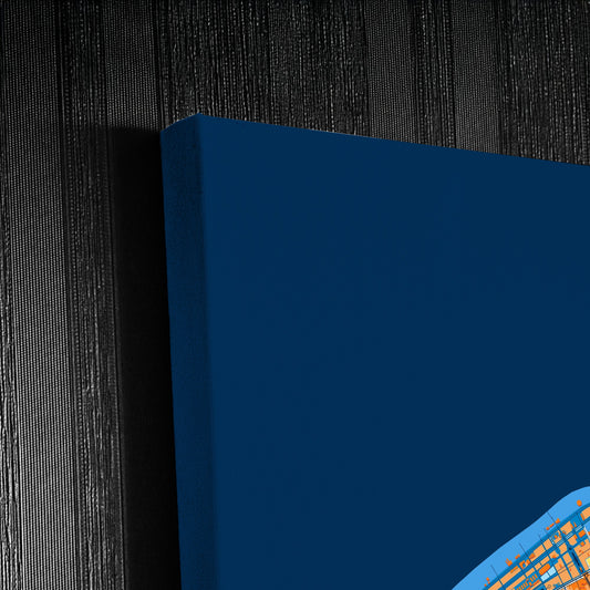 Batumi Georgia Colorful City Map Canvas Print Detail