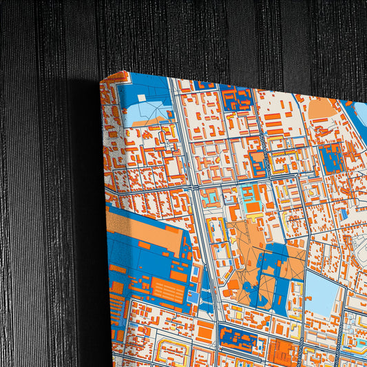 Белгород Russia Colorful City Map Canvas Print Detail