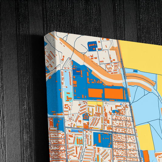 Бердянськ Ukraine Colorful City Map Canvas Print Detail