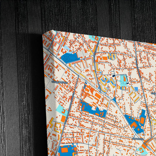 Бориспіл Ukraine Colorful City Map Canvas Print Detail