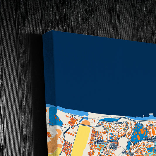 Boumerdas Algeria Colorful City Map Canvas Print Detail