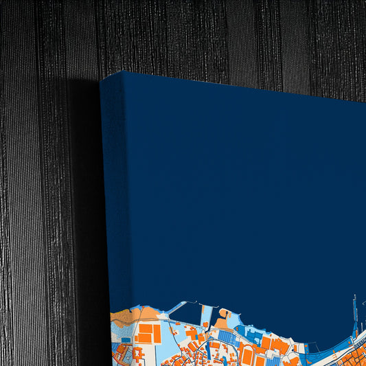 Bregenz Austria Colorful City Map Canvas Print Detail