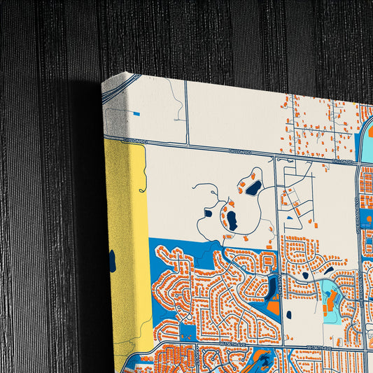 Broomfield Colorado Colorful City Map Canvas Print Detail