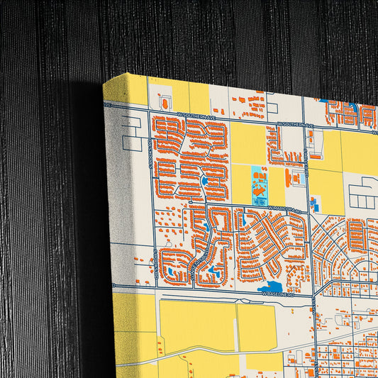 Buckeye Arizona Colorful City Map Canvas Print Detail