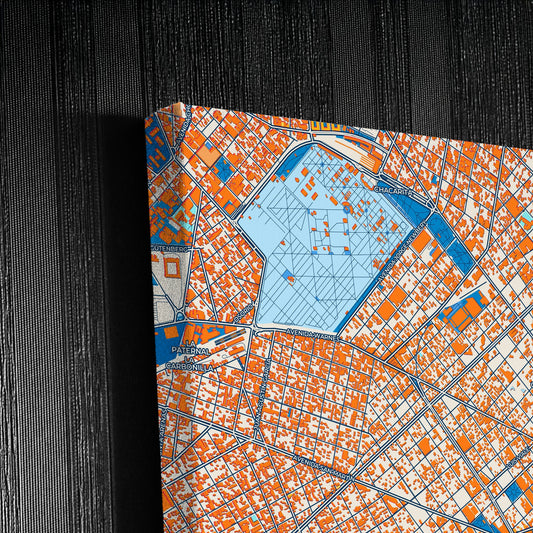 Buenos Aires Argentina Colorful City Map Canvas Print Detail