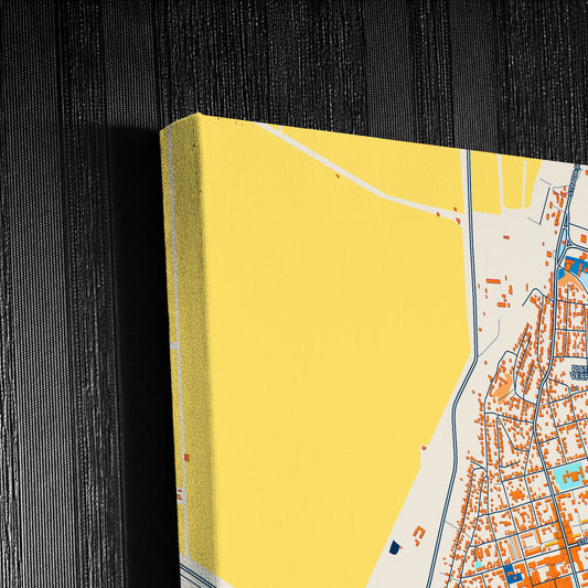 Cahul Moldova Colorful City Map Canvas Print Detail