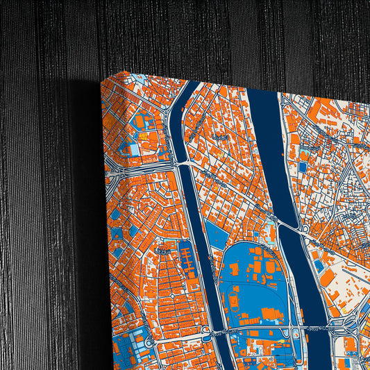 Cairo Egypt Colorful City Map Canvas Print Detail