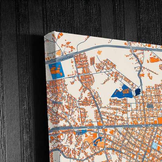 Campo Largo Brazil Colorful City Map Canvas Print Detail
