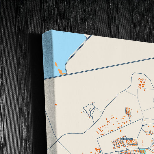 Carletonville South Africa Colorful City Map Canvas Print Detail