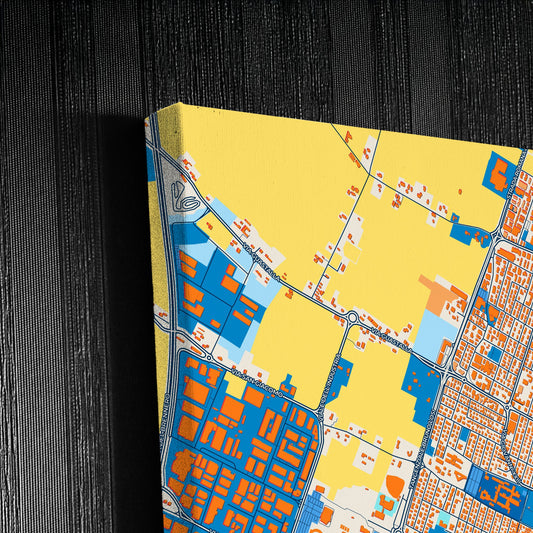 Carpi Italy Colorful City Map Canvas Print Detail
