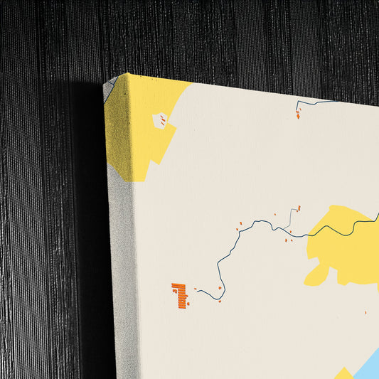 Cartago Colombia Colorful City Map Canvas Print Detail