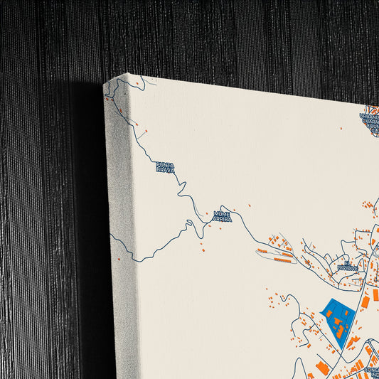 Charallave Venezuela Colorful City Map Canvas Print Detail