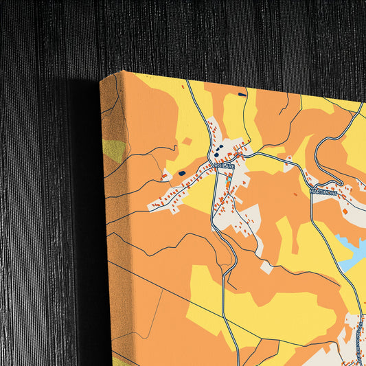 Chelles France Colorful City Map Canvas Print Detail