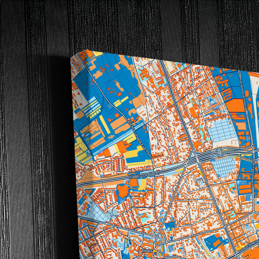 Choisy-Le-Roi France Colorful City Map Canvas Print Detail