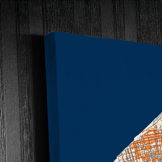 Cienaga Colombia Colorful City Map Canvas Print Detail