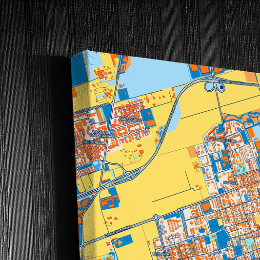 Cinisello Balsamo Italy Colorful City Map Canvas Print Detail