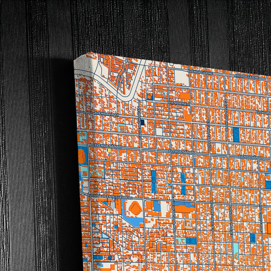 Ciudad Obregón Mexico Colorful City Map Canvas Print Detail