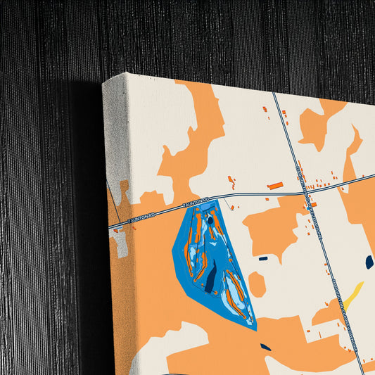 Clarington Canada Colorful City Map Canvas Print Detail