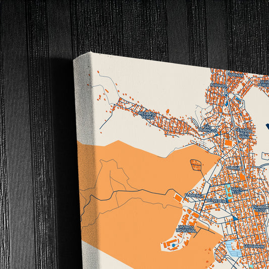 Coronel Fabriciano Brazil Colorful City Map Canvas Print Detail