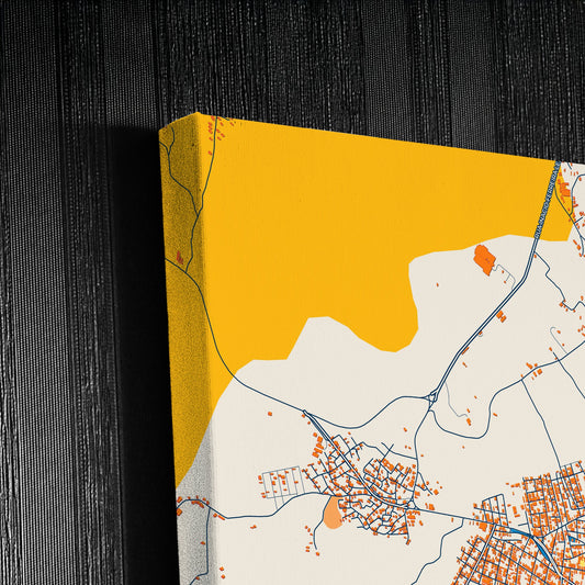 Crato Brazil Colorful City Map Canvas Print Detail