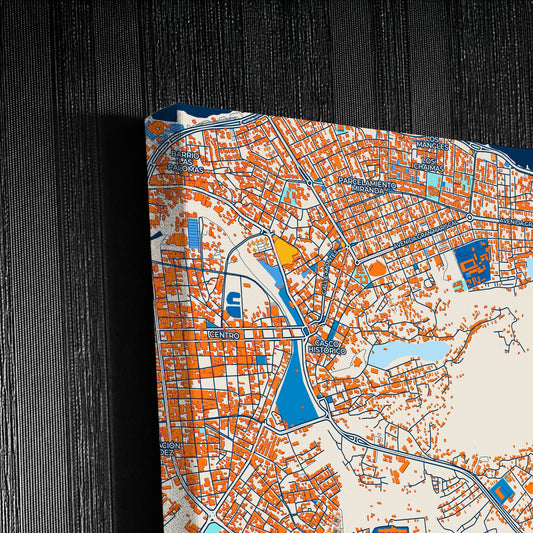 Cumana Venezuela Colorful City Map Canvas Print Detail