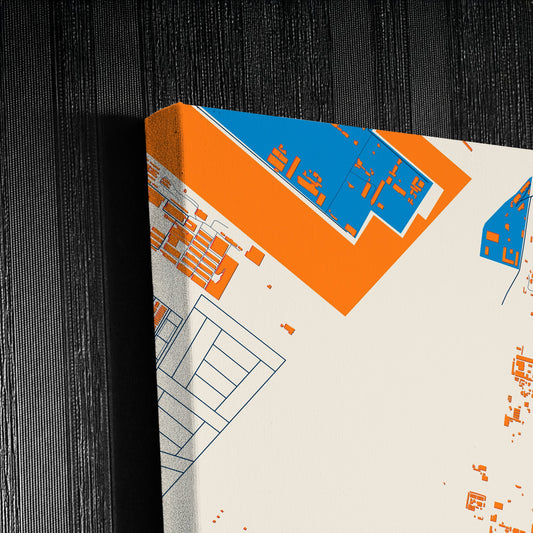 Dhahran Saudi Arabia Colorful City Map Canvas Print Detail